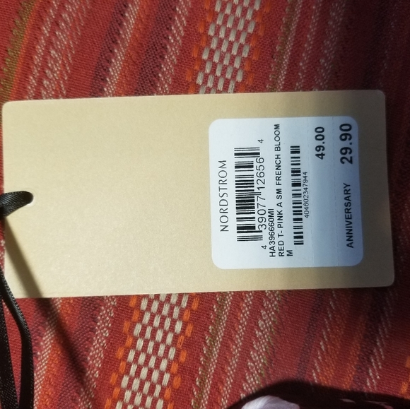 HALOGEN burgandy red pink floral lace trim adjustable straps v neck camisole top - Picture 10 of 10